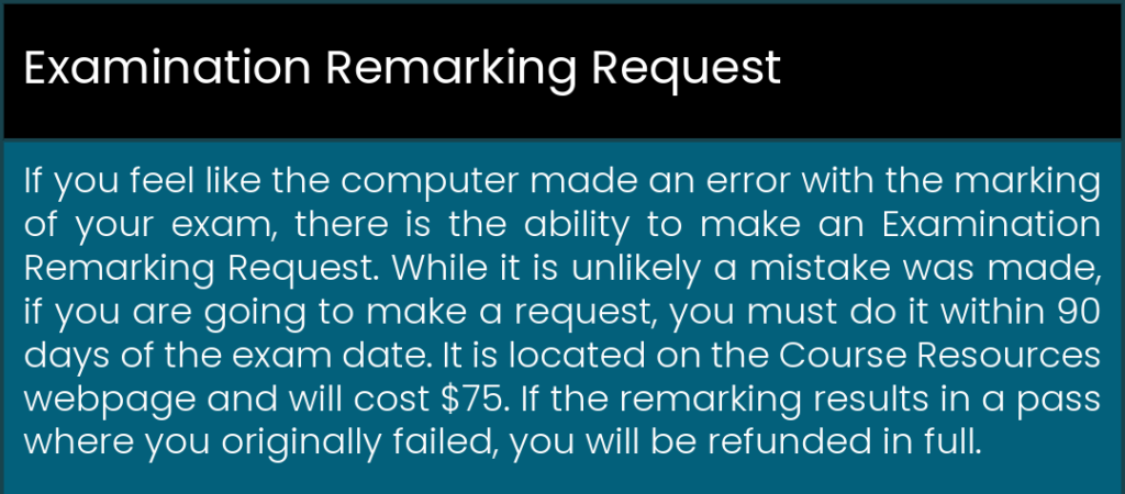 Examination Remarking Request